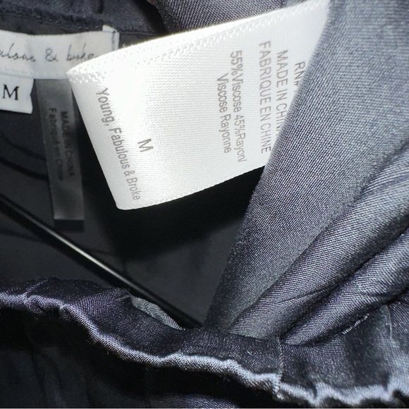 Young Fabulous & Broke Black Satin Slip Skirt Size Medium - Picture 7 of 8